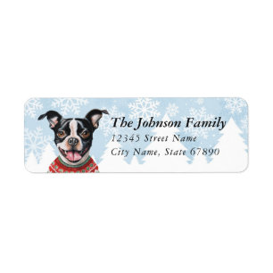 Boston Terrier Return Address Labels
