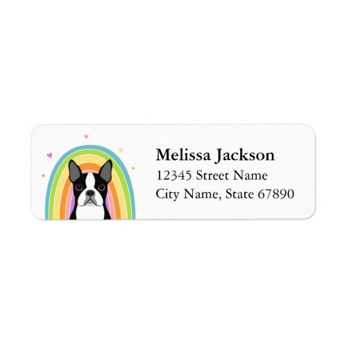 Boston Terrier Return Address Labels