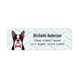 Boston Terrier Return Address Labels