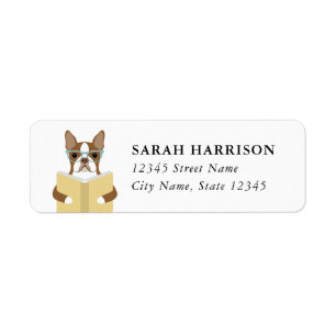 Boston Terrier Return Address Labels