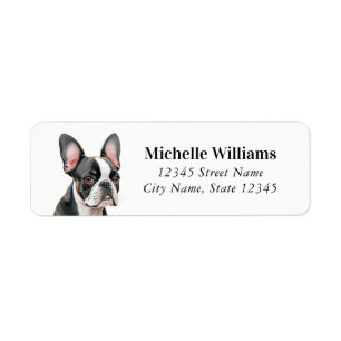 Boston Terrier Return Address Labels