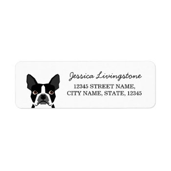 Boston Terrier Return Address Labels - Cute Boston by FriendlyPets at Zazzle