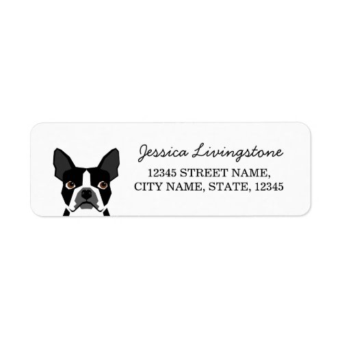 Boston Terrier Return Address Labels _ cute boston