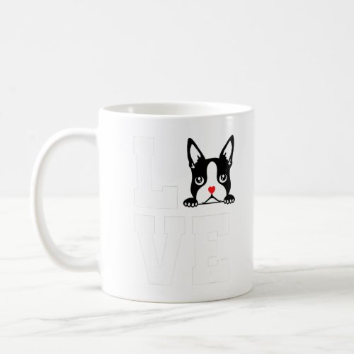 Boston Terrier Shirt I Love My Bostie Tee Gift for Coffee Mug