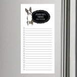 Boston Terrier Shopping List  Magnetic Notepad at Zazzle