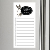 Boston Terrier Shopping List Magnetic Notepad