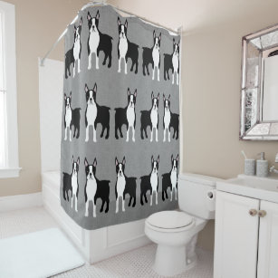 Boston Terrier Shower Curtains Zazzle