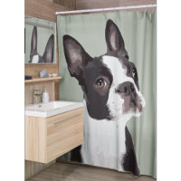 Boston Terrier Shower Curtain