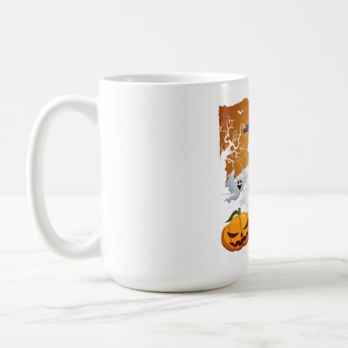 Boston Terrier Skeleton Dog Pumpkin Halloween Cost Coffee Mug