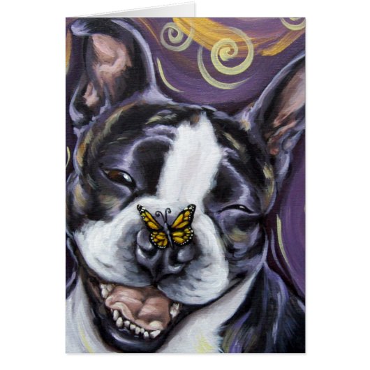 Boston Terrier Smile Cards (Front)