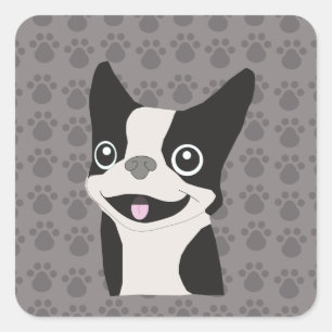 Boston Terrier Square Sticker