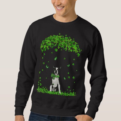 Boston Terrier St Patricks Day Lover Irish Shamroc Sweatshirt