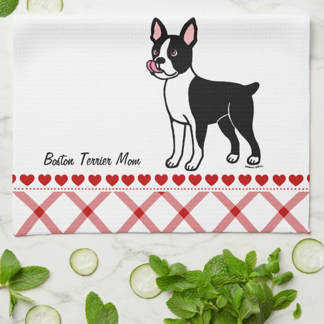 Boston Terrier Standing Towel (Folded)