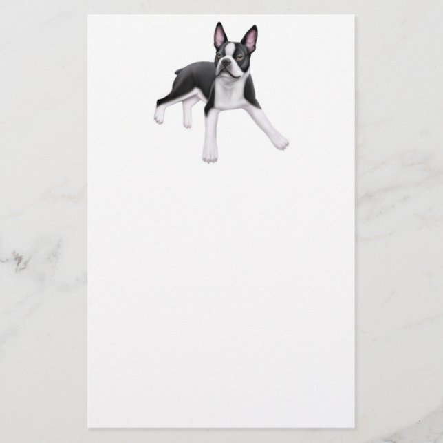 Boston Terrier Stationery (Front)