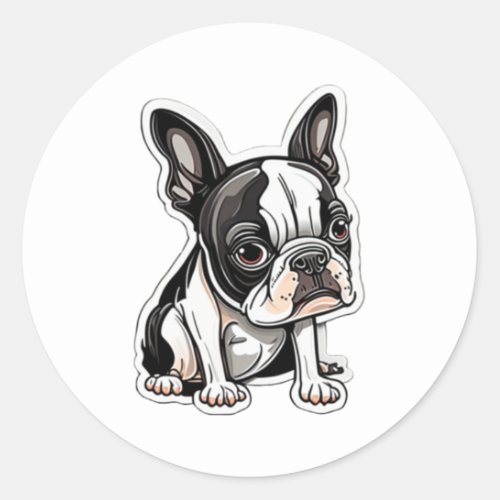 Boston Terrier sticker design