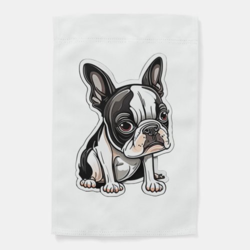 Boston Terrier sticker design Garden Flag