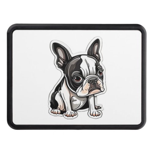 Boston Terrier sticker design Hitch Cover