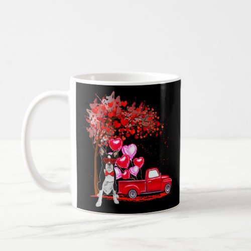 Boston Terrier Sunglasses Hearts Tree Pickup Truck Coffee Mug