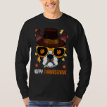 Boston Terrier Sunglasses Turkey Thanksgiving Day  T-Shirt