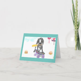 Boston Terrier Sweet Dream Letterpress Thank You Card