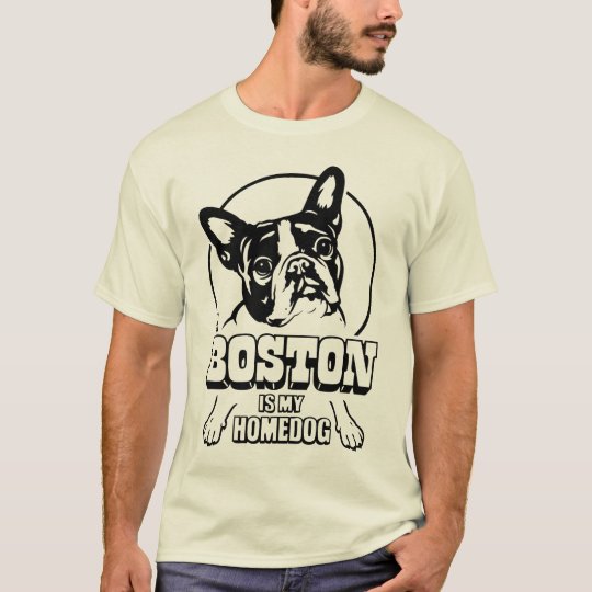 boston terrier pocket t shirt