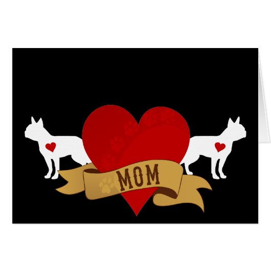 Boston Terrier [Tattoo style] Cards (Front Horizontal)