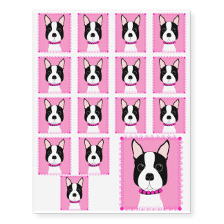 Boston Terrier Temporary Tattoos