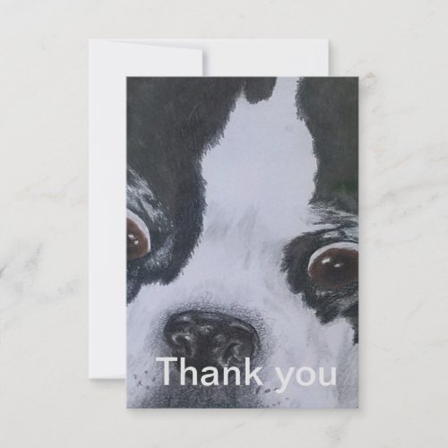 Boston Terrier Thank You Cards