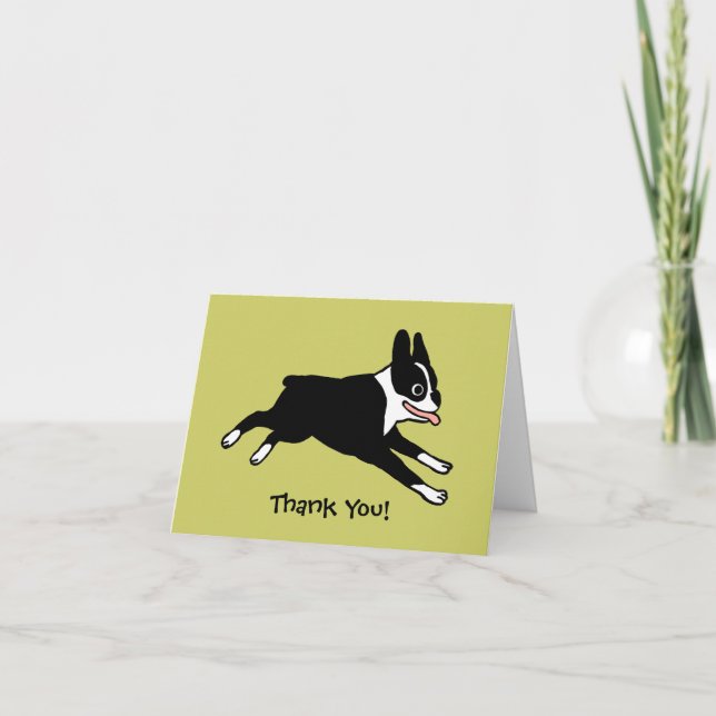 Boston Terrier Thank You (Customizable) (Front)