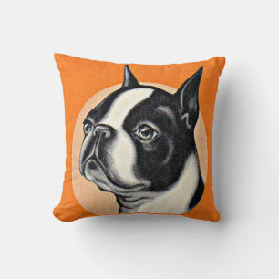 Boston terrier Throw Pillow