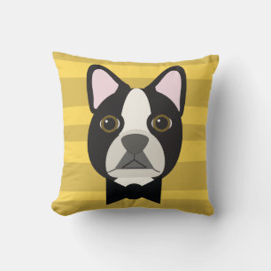 Boston Terrier Throw Pillow
