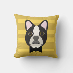 Boston Terrier Throw Pillow