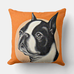  Boston terrier Throw Pillow