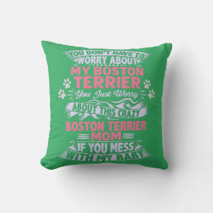 "Boston Terrier" throw pillow. Throw Pillow