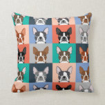 Boston Terrier Tiles - cute boston terrier pillow<br><div class="desc">cute boston terrier tile pillow,  boston terrier dog pillow,  cute dog pillow,  dog gift,  boston terrier dog gift</div>