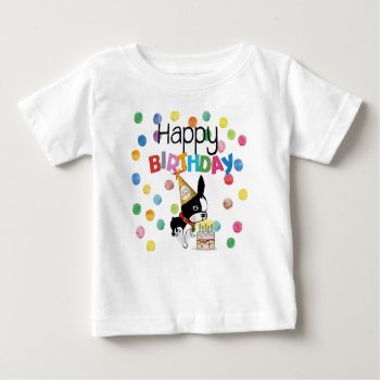 Boston Terrier Toddler Shirt by HappyDogAdventures at Zazzle