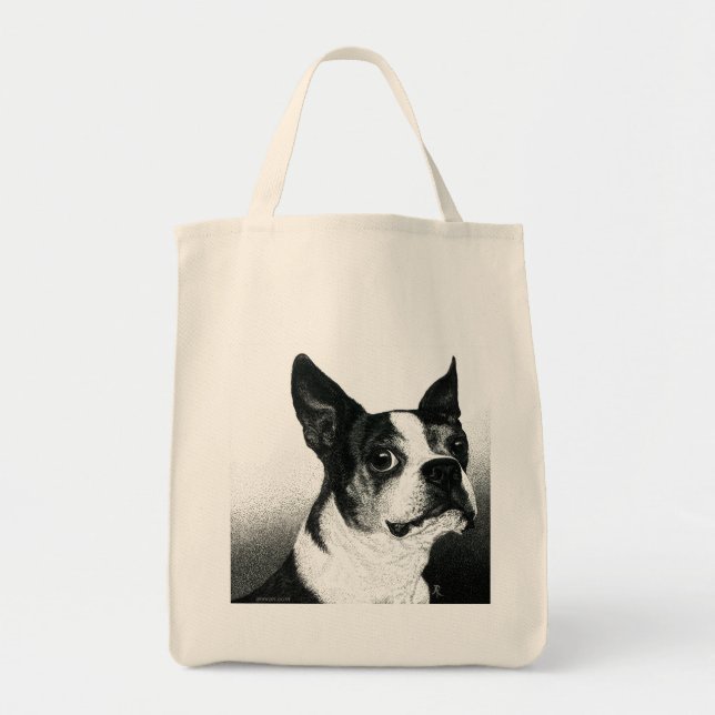Boston Terrier Tote Bag - "Boston Style" (Front)