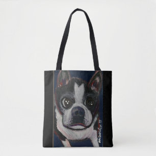 Boston Terrier Tote Bag (Customizable)