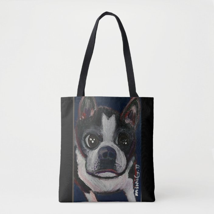 boston terrier tote bag