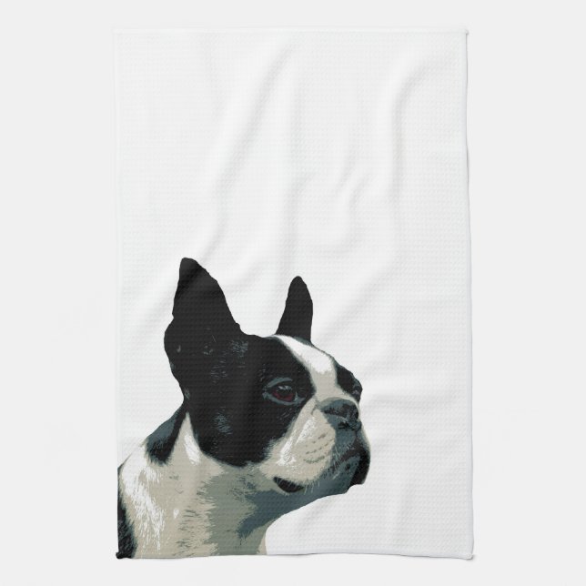 Boston terrier towel (Vertical)