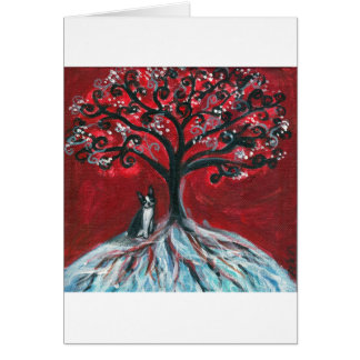 Boston Terrier Tree love Cards