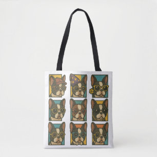 Boston Terrier Trendsetters Tote Bag