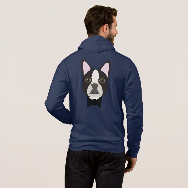 Boston Terrier Tux Hoodie (Back Full)