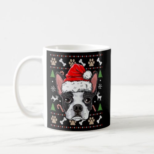 Boston Terrier Ugly Dog Santa Coffee Mug