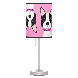 Boston Terrier Upside Down and Right Side Up Lamp