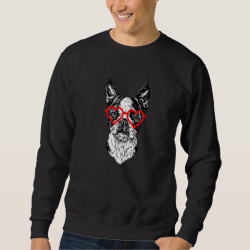 Boston Terrier Valentines Day Bostie Mom Dog Sweatshirt