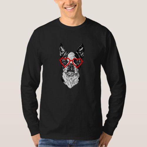 Boston Terrier Valentines Day Bostie Mom Dog T_Shirt