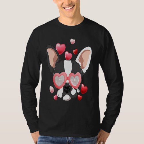 Boston Terrier Valentines Day  Heart Dog T_Shirt