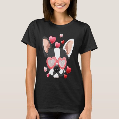 Boston Terrier Valentines Day  Heart Dog T_Shirt