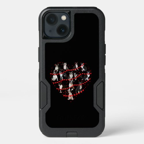 Boston Terrier Valentines Day Red Heart iPhone 13 Case